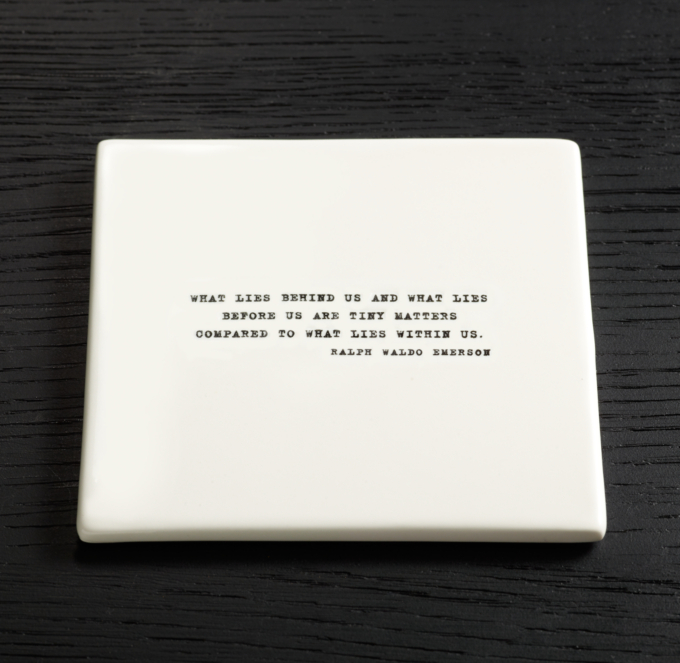 Literary Quote Coasters, Ralph Waldo Emerson