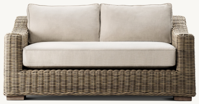 54&#34; Classic sofa shown in Grey. Cushions shown in Sand Perennials&#174; Performance Textured Linen Weave.