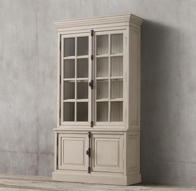 French Casement Double-Door Sideboard & Hutch