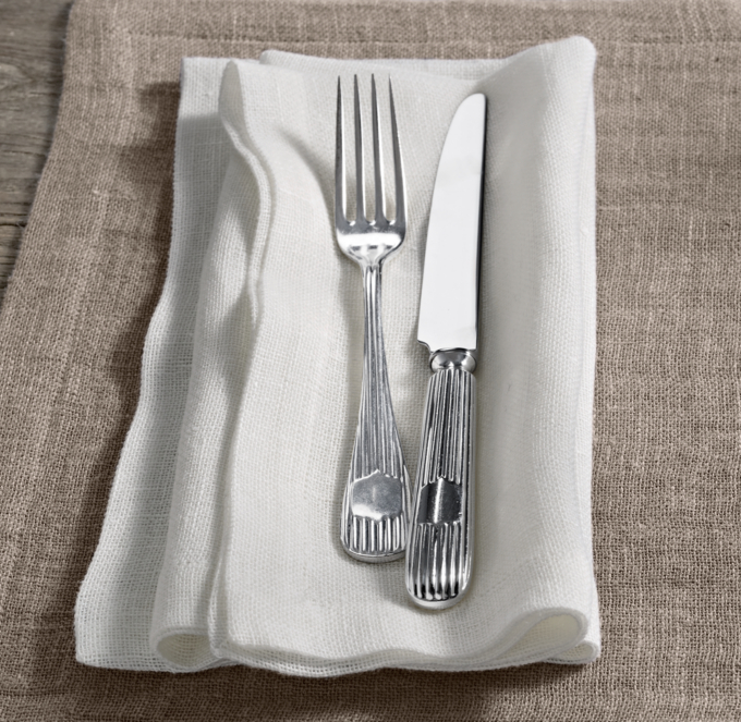 European Sheer Linen Dinner Napkins (Set of 4)