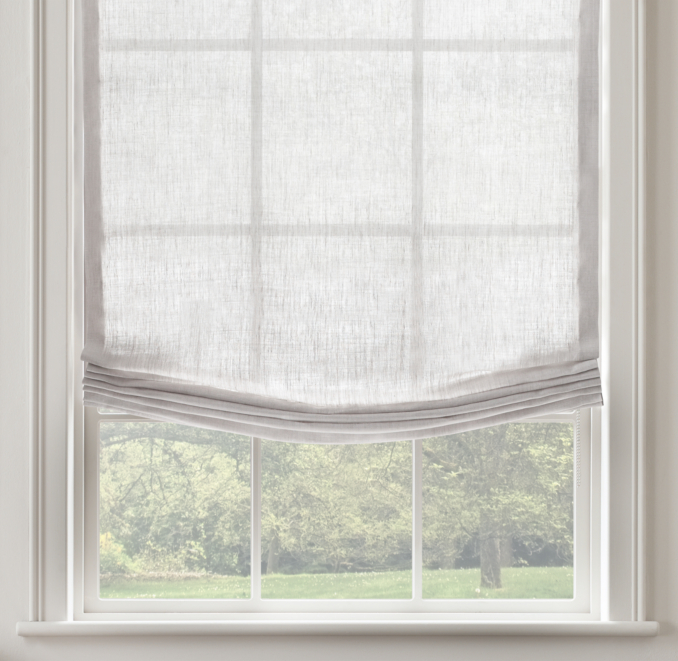 Belgian Opaque Linen Relaxed Roman Shade