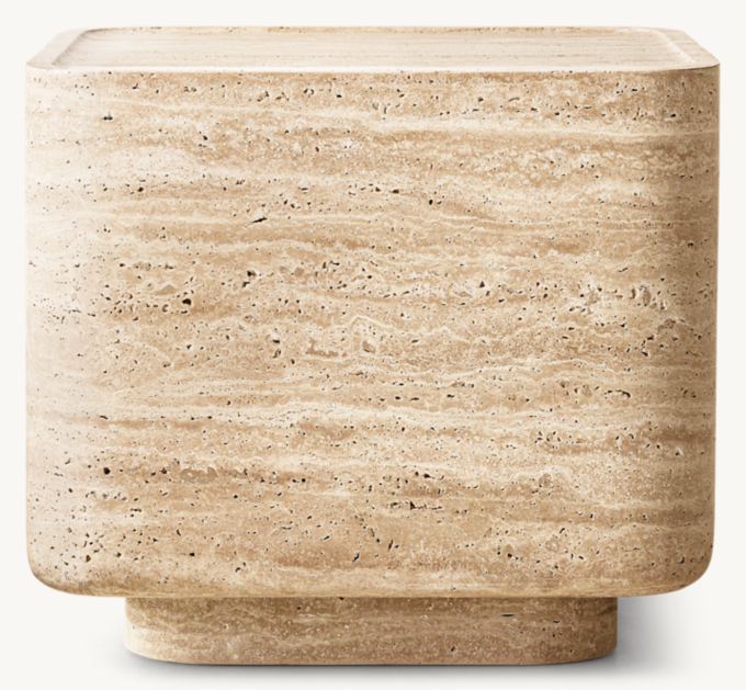 Vitolo Carved Square Side Table