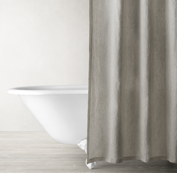 Italian Heritage Washed Linen Shower Curtain