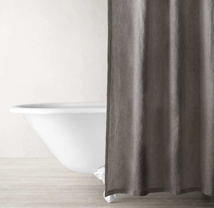 Italian Heritage Washed Linen Shower Curtain