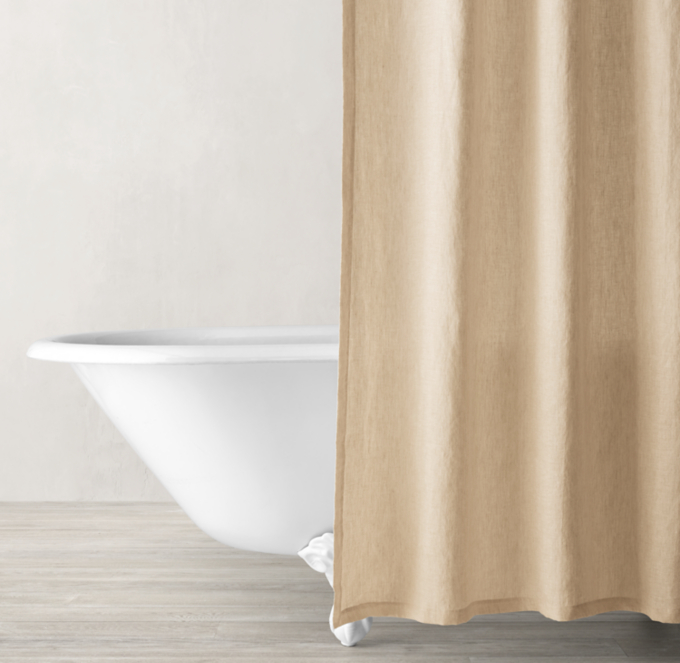 Italian Heritage Washed Linen Shower Curtain