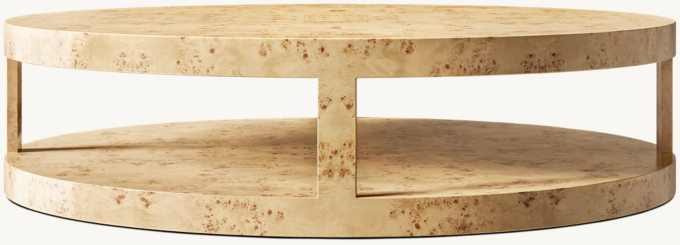 Bardot Burl Round Coffee Table