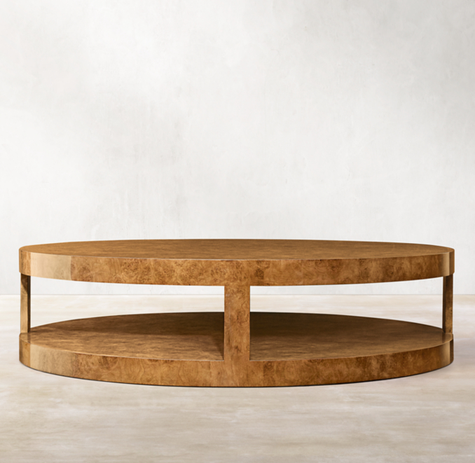 Bardot Burl Round Coffee Table