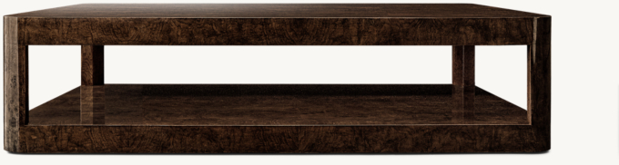 Bardot Burl Square Coffee Table