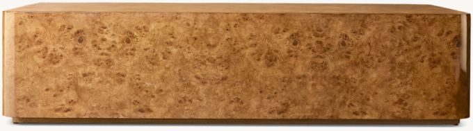 Bardot Burl Plinth Square Coffee Table