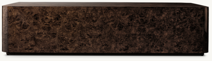 Bardot Burl Plinth Square Coffee Table
