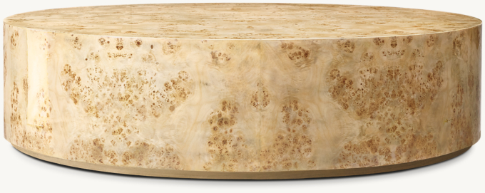 Bardot Burl Plinth Round Coffee Table