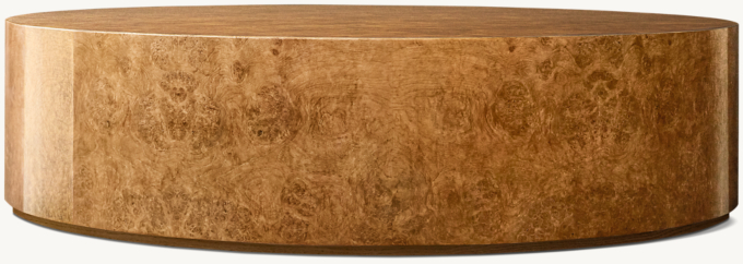 Bardot Burl Plinth Round Coffee Table