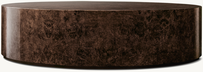 Bardot Burl Plinth Round Coffee Table