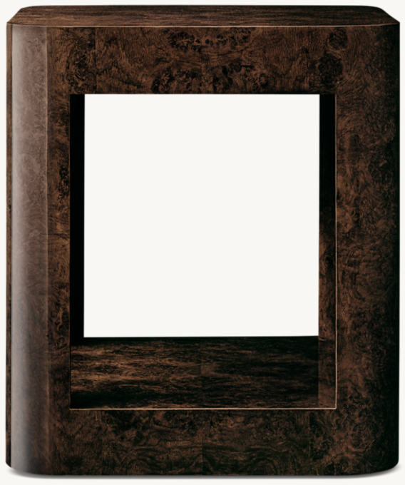 Bardot Burl Open Square Side Table