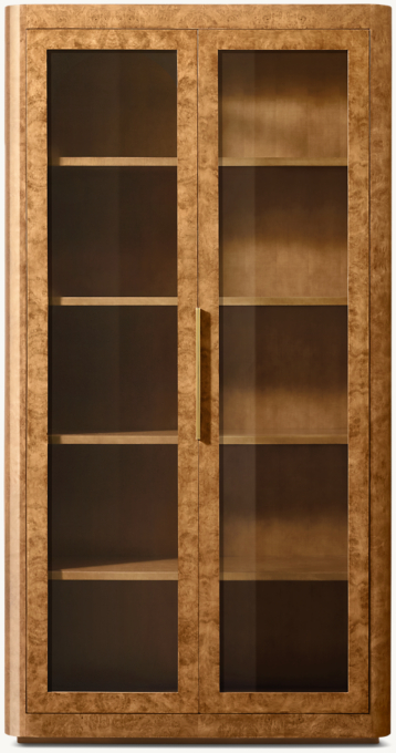 Bardot Burl Glass Cabinet