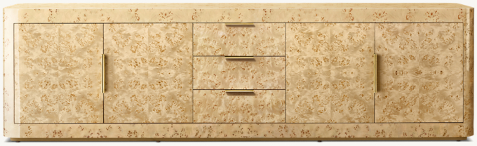 Bardot Burl 4-Door Media Console With Drawers