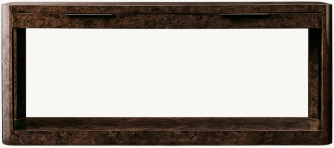 Bardot Burl Console Table With Drawers