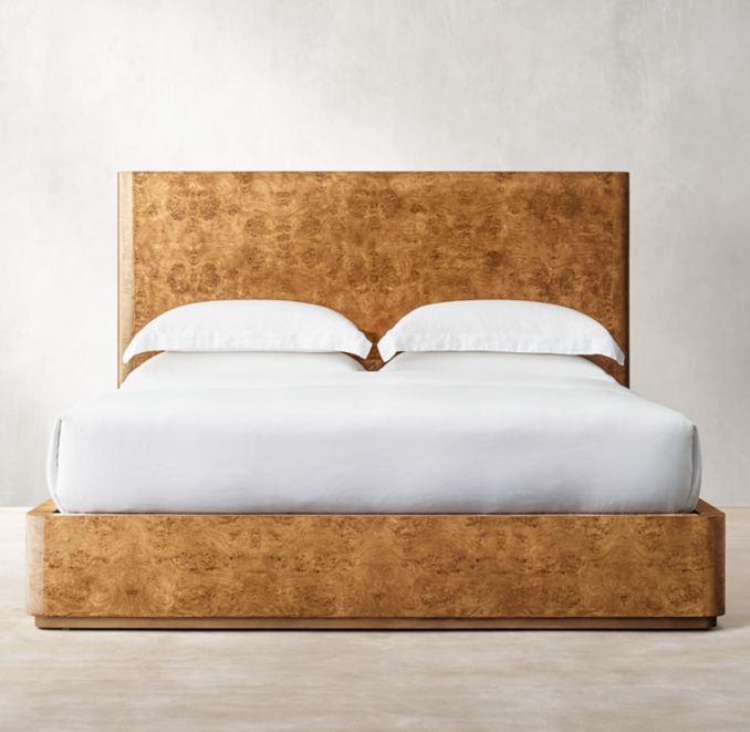 Bardot Burl Panel Platform Bed