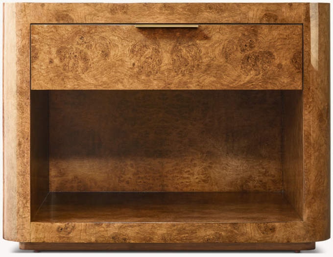 Bardot Burl Open Nightstand 