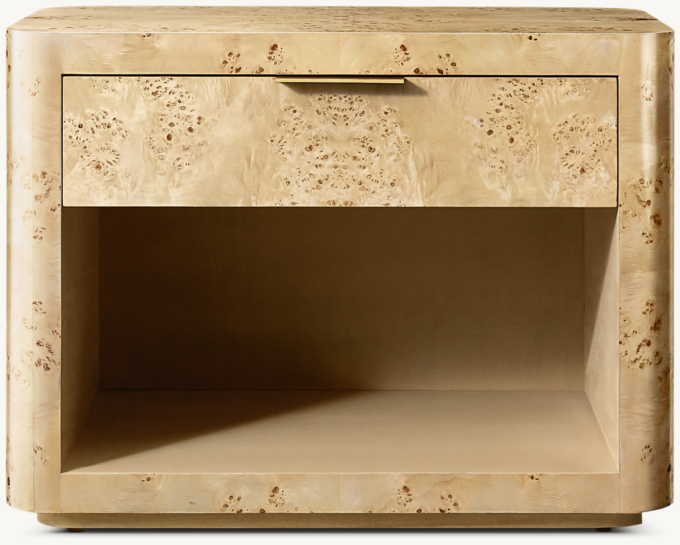 Bardot Burl Open Nightstand 