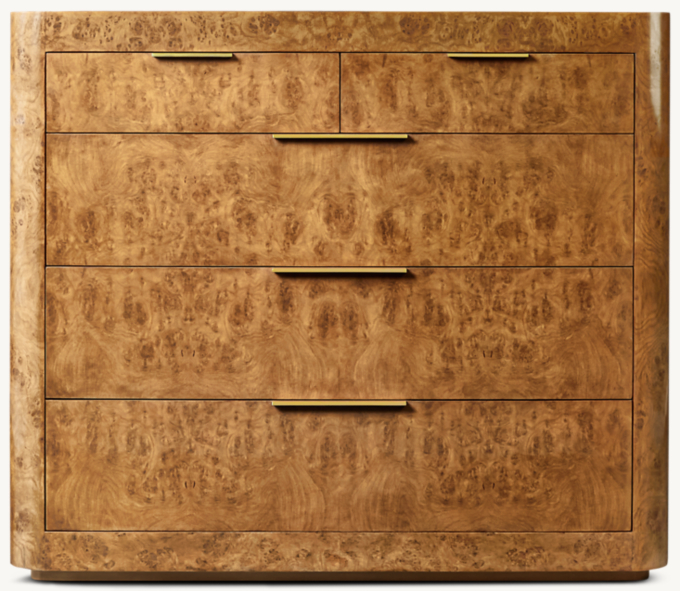 Bardot Burl 5-Drawer Dresser 