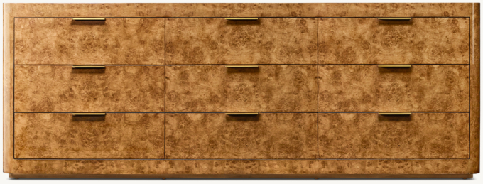 Bardot Burl 9-Drawer Dresser 