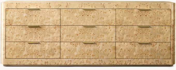 Bardot Burl 9-Drawer Dresser 