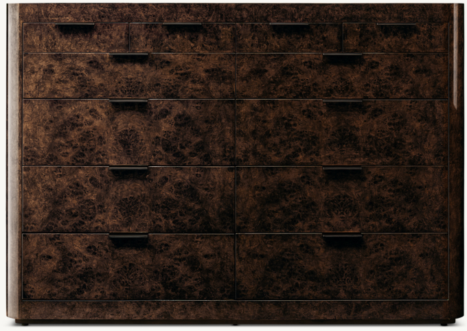 Bardot Burl 12-Drawer Dresser 