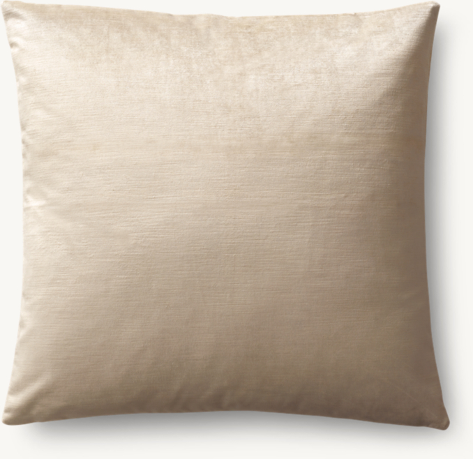 Overhead view of Velvet Oushak Solid Pillow Cover - Square 