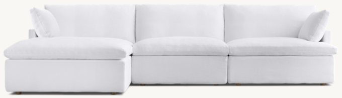 Cloud Track Arm Modular Left-Arm Sofa-Chaise Sectional 