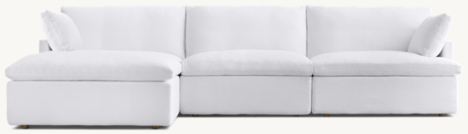 Cloud Modular Track Arm Left-Arm 4-Piece Chaise Sectional | RH