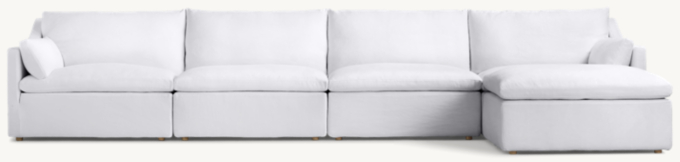 Cloud Slope Arm Modular Right-Arm Sofa-Chaise Sectional