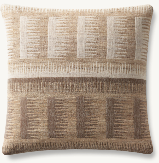 Naya Handwoven Sketched Pane Pillow Cover - Square