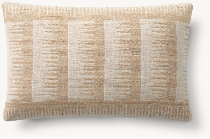 Naya Handwoven Sketched Pane Pillow Cover - Lumbar