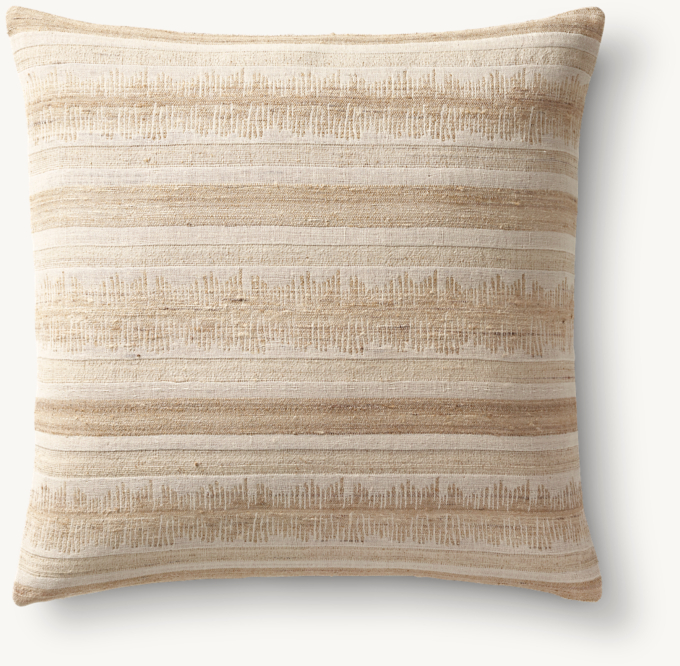 66cm x 66cm pillow cover shown in Sand/Natural.