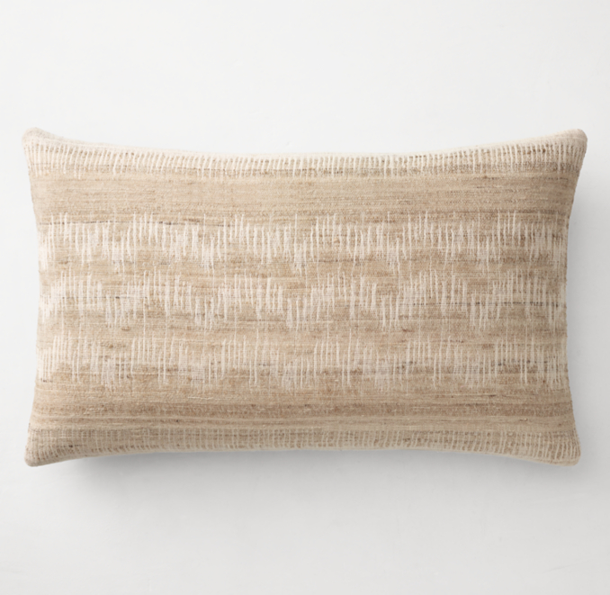 Naya Handwoven Sketched Wave Pillow Cover Lumbar