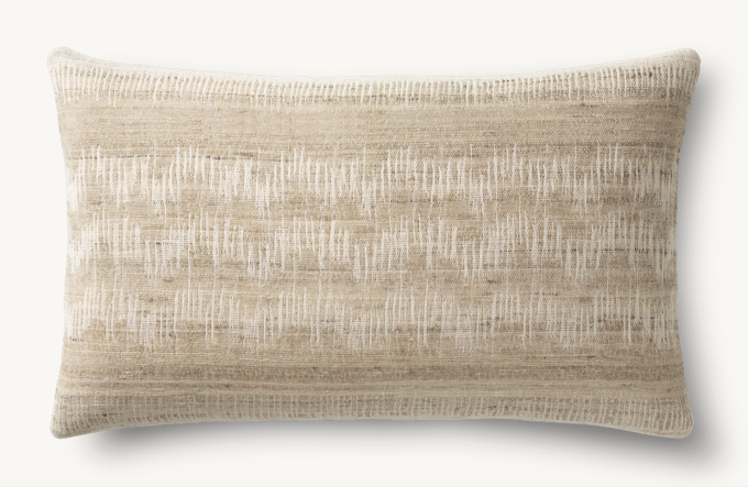 Naya Handwoven Sketched Wave Pillow Cover - Lumbar