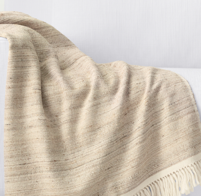 Naya Handwoven Marled Solid Throw | RH
