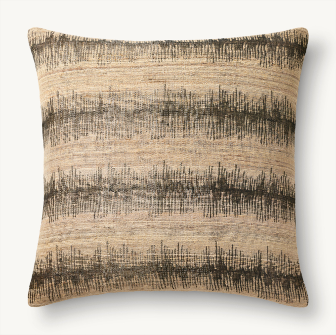 Naya Handwoven Sketched Horizontal Stripe Pillow Cover - Square