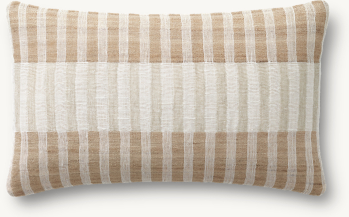 Naya Handwoven Double Band Stripe Pillow Cover - Lumbar