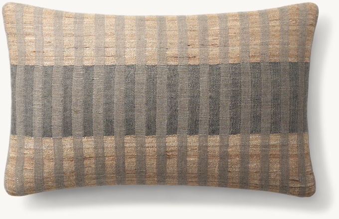 Naya Handwoven Double Band Stripe Pillow Cover - Lumbar