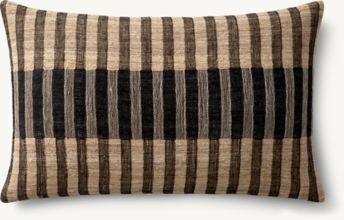 Naya Handwoven Double Band Stripe Pillow Cover - Lumbar