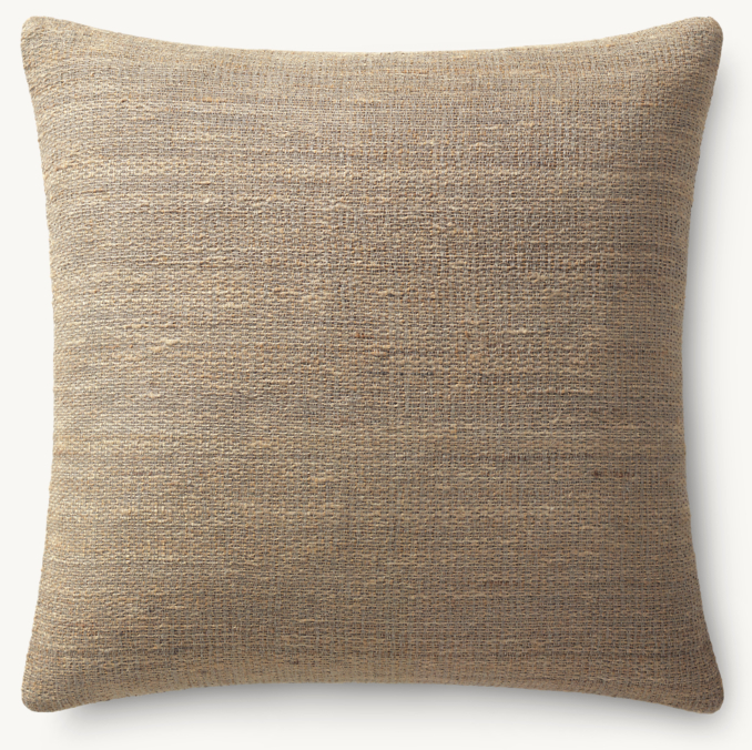 Overhead view of Naya Handwoven Textured Solid Pillow Cover - Square 