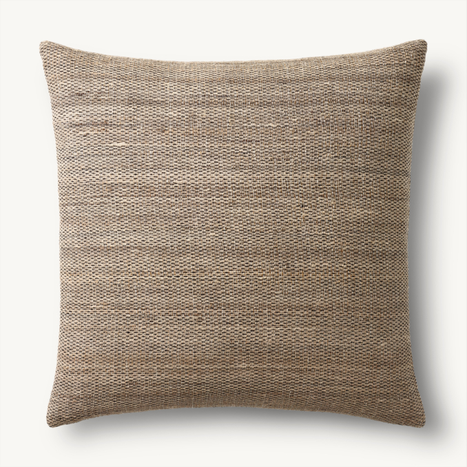 Overhead view of Naya Handwoven Textured Solid Pillow Cover - Square 