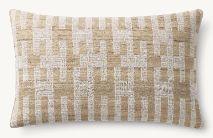 Naya Handwoven Geometric Pillow Cover - Lumbar