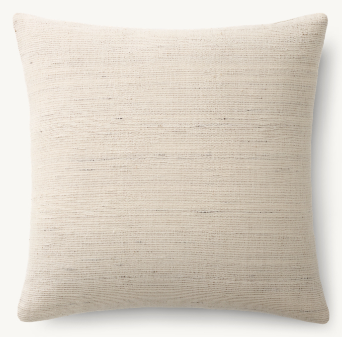 Naya Handwoven Ribbed Stripe Pillow Cover - Square