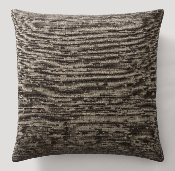 Naya Handwoven Ribbed Stripe Pillow Cover - Square