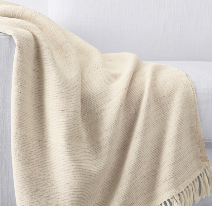 Naya Handwoven Ribbed Stripe Throw 