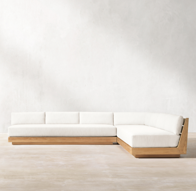 Maya Teak Modular LSectional with Corner Chair