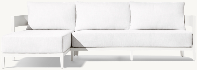 Balmain Aluminum Left-Arm Sofa-Chaise Sectional